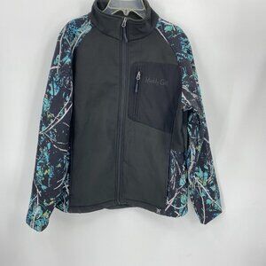 Muddy Girl Moonshine Camo Jacket Black Blue Fleece Lined Womens Large